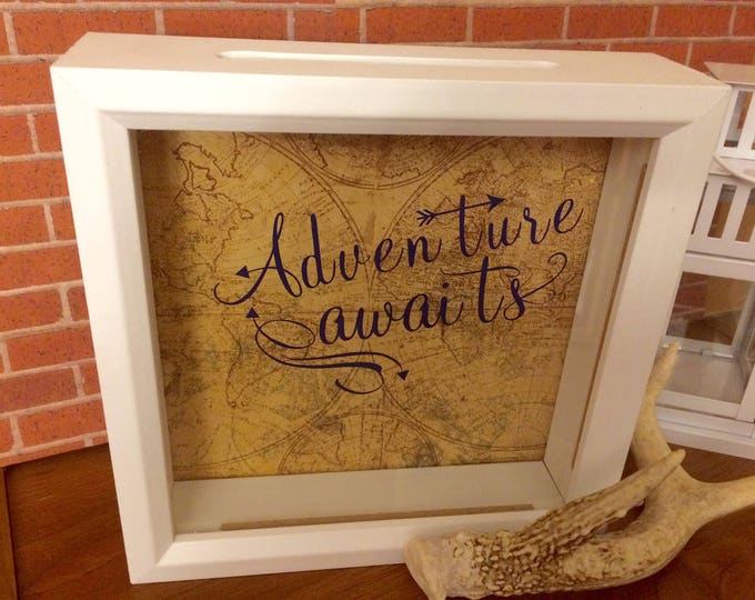 Adventure Awaits Shadow Box Bank Adventure Fund, Money Box, Shadow Box Bank, Money Bank, Travel