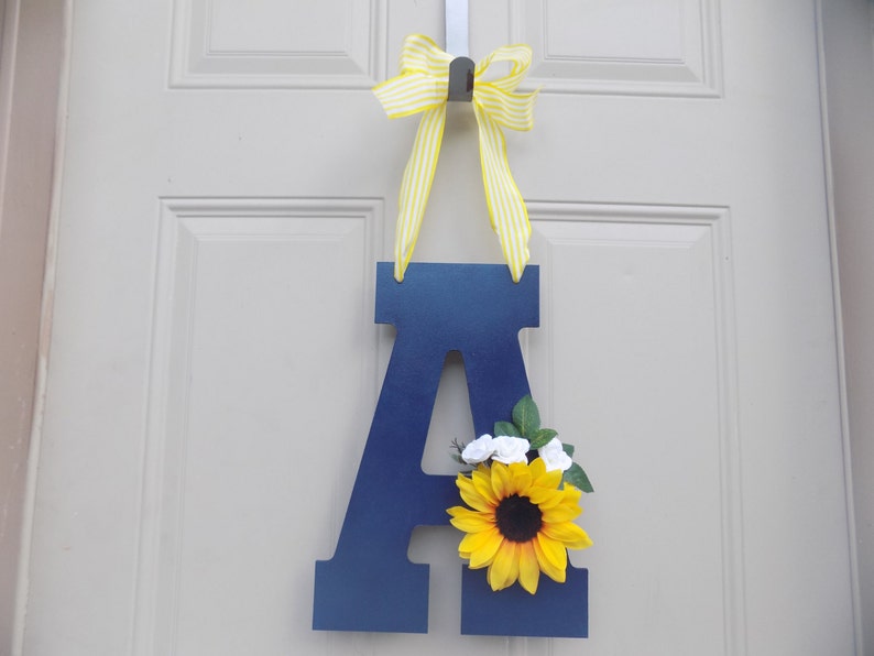Front Door Sign Door Hanger Monogrammed Gifts Decorative Letters Wedding Present