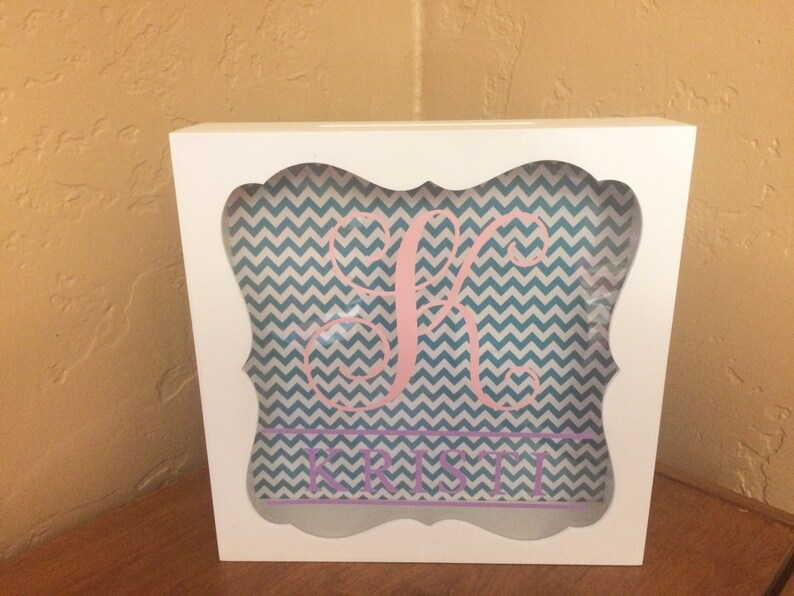 Shadow Box Bank Personalized Bank Piggy Bank Nursery Etsy