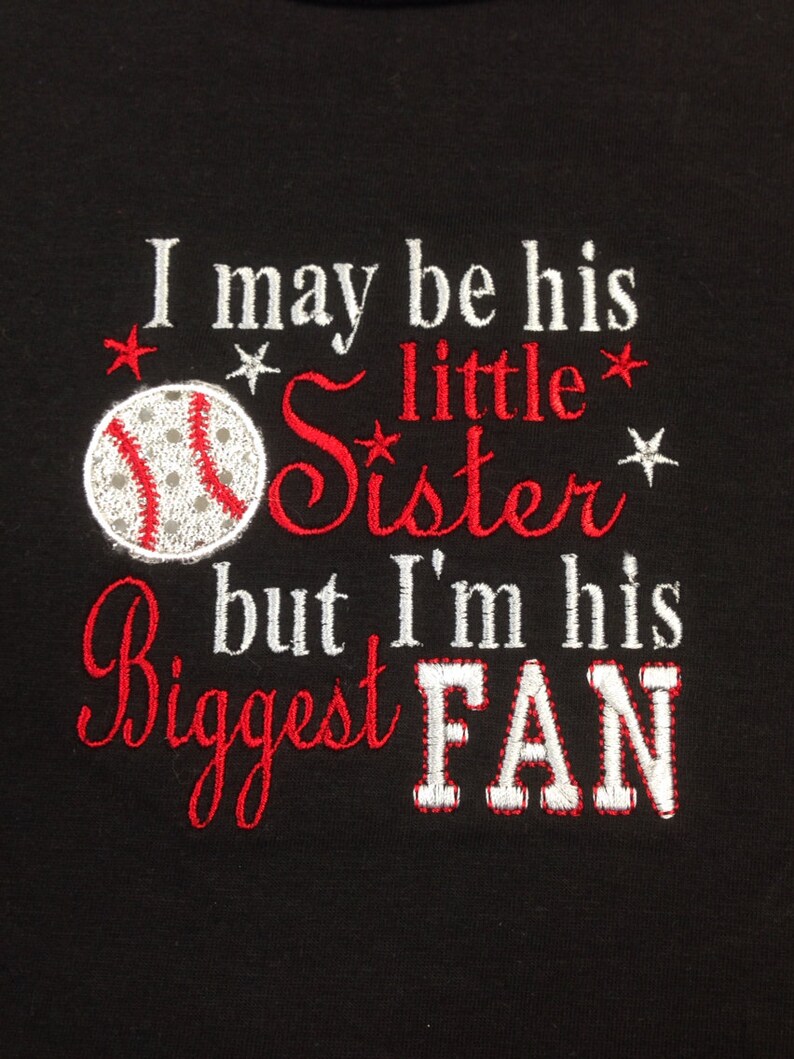 HIS Little Sister Brother Baseball Shirt image 2