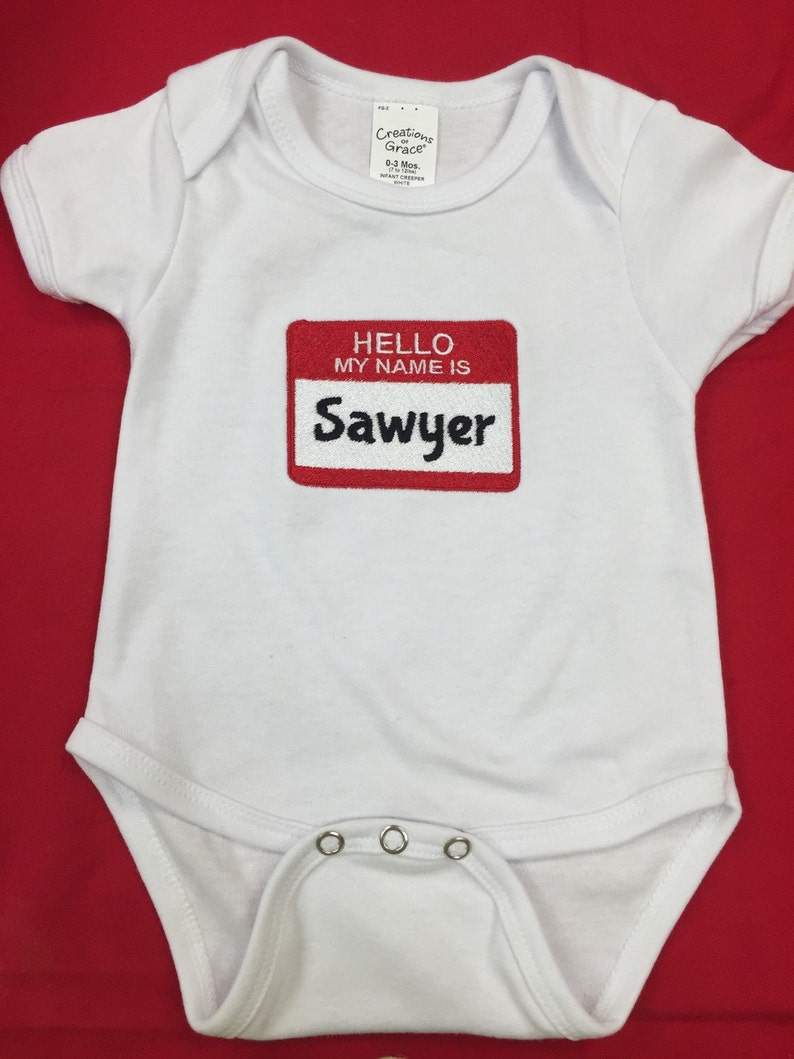 Baby Name Announcement Onesie Hello My Name Is___________. Etsy