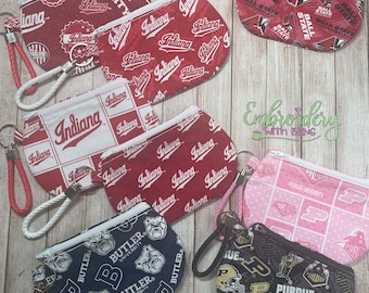 College Fabric Wristlet