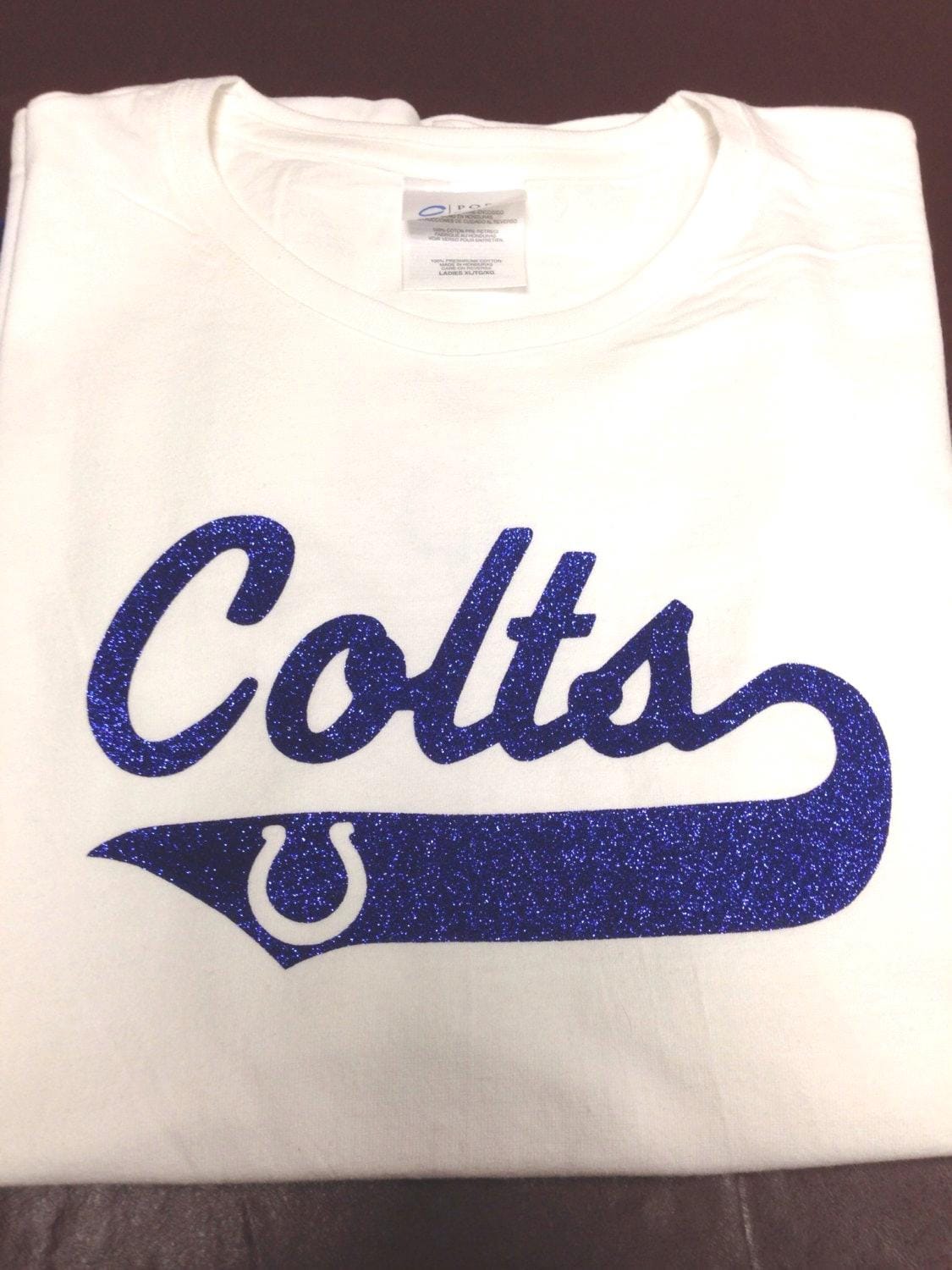 Ladies Colts Glitter Shirt Etsy