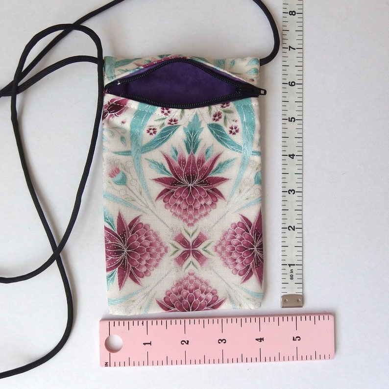 Great for walkers travel Warratah gum leaves native purse 6.75x4.25 markets Cell Phone Pouch Pouch Zip Bag Australian Floral Fabric