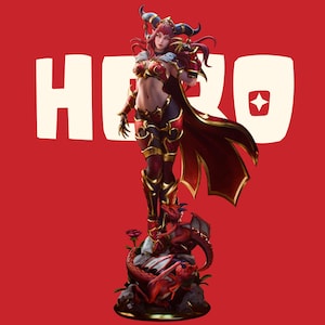 Alexstrasza Fan Art STL - 3D Model Printable World of Warcraft Statue