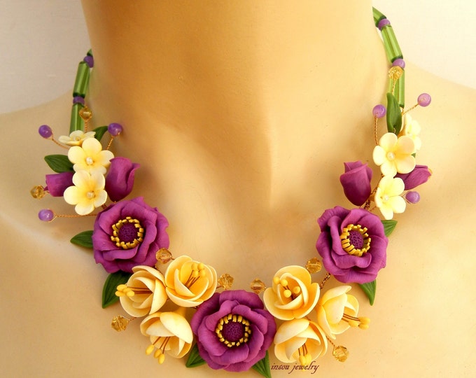 Wedding flower necklace Clearance