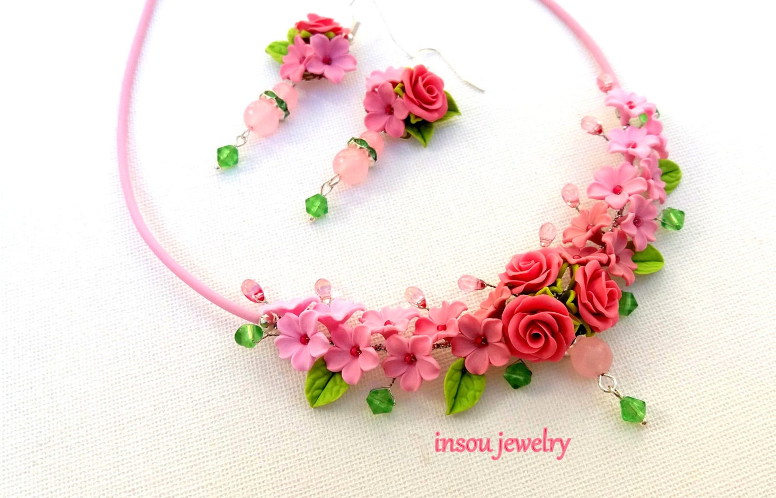 Pink Flower Jewelry Dusty Pink Wedding Jewelry Rose Etsy