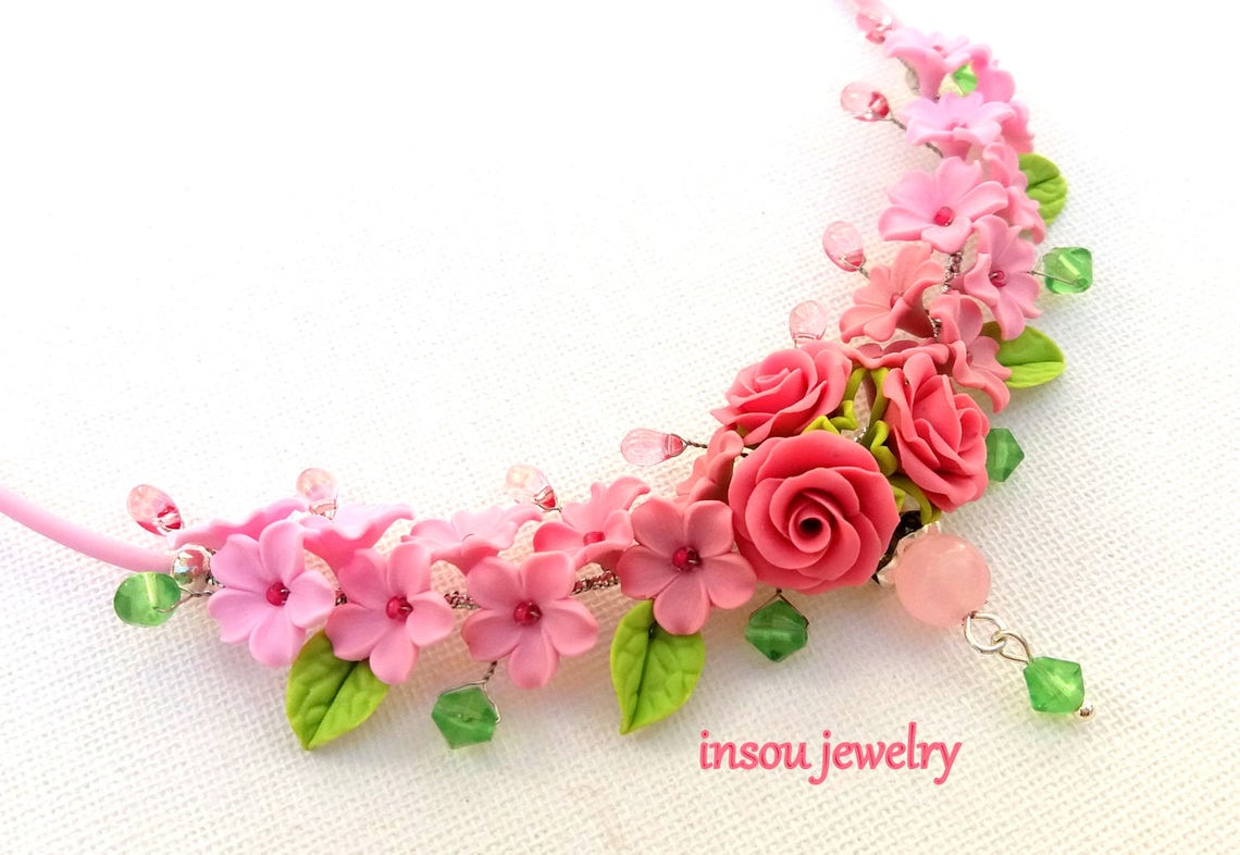 Pink Flower Jewelry Dusty Pink Wedding Jewelry Rose Etsy