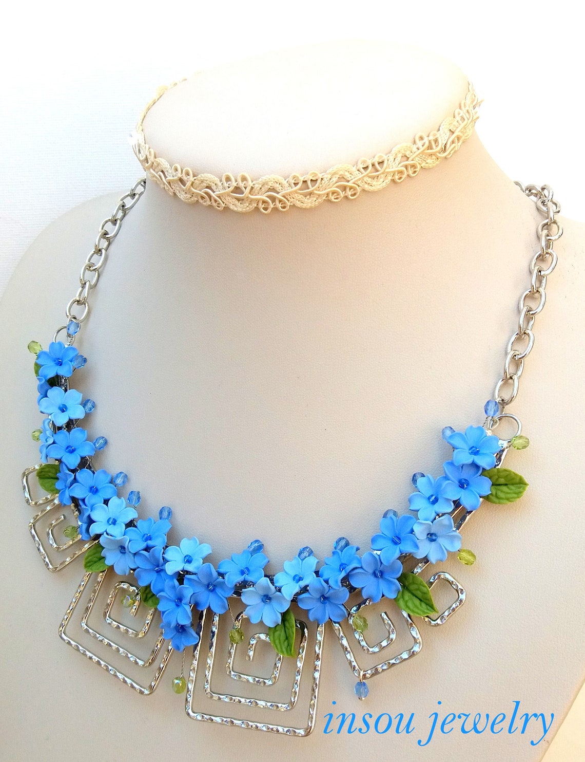 Me Not Flower Jewelry Wedding Jewelry Blue Jewelry Etsy