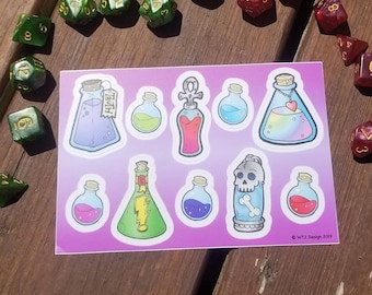 Assorted Potion Bottle sticker sheet