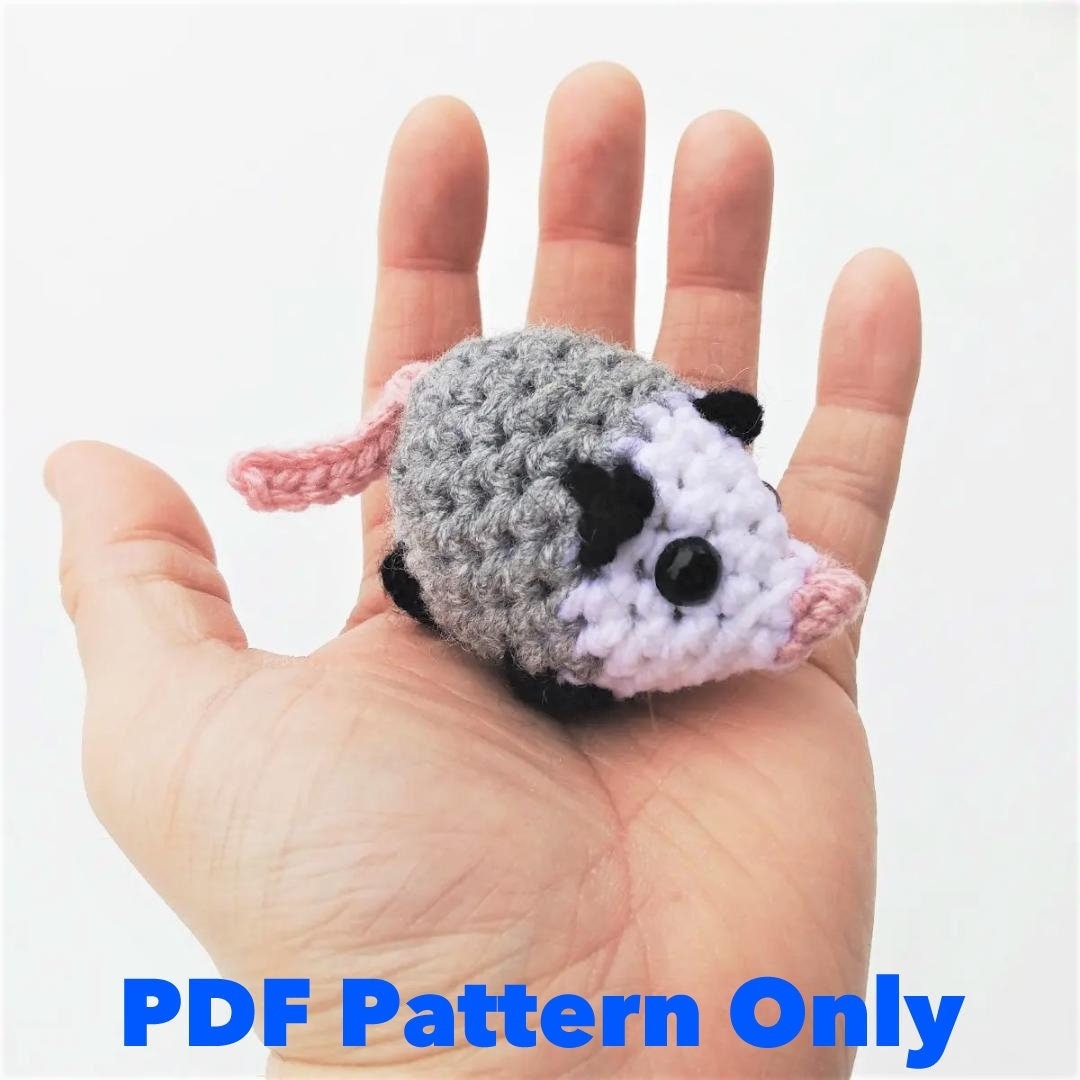 39 Opossum Crochet Patterns for Cute, Quirky Amigurumi Projects 29 Small Opossum Amigurumi Crochet Pattern Pattern Only