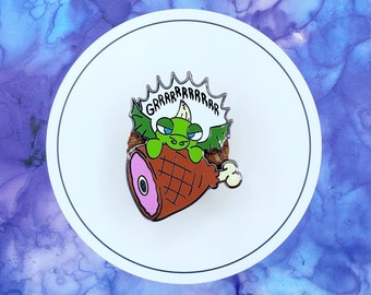 Ham Puppydragon 1.25" Hard Enamel Pin - WT2 Designs