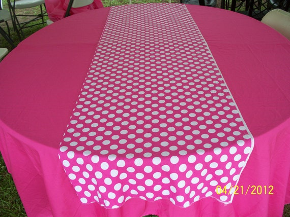 80 Hot Pink Round Table Cloth And 12 X 44 80 Hot Pink Round Table Cloth And 12 X, 80 Round Tablecloth
