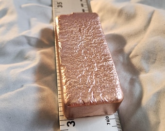 Pure copper ingot 1.287 lb 20.589 oz 0.583 kg