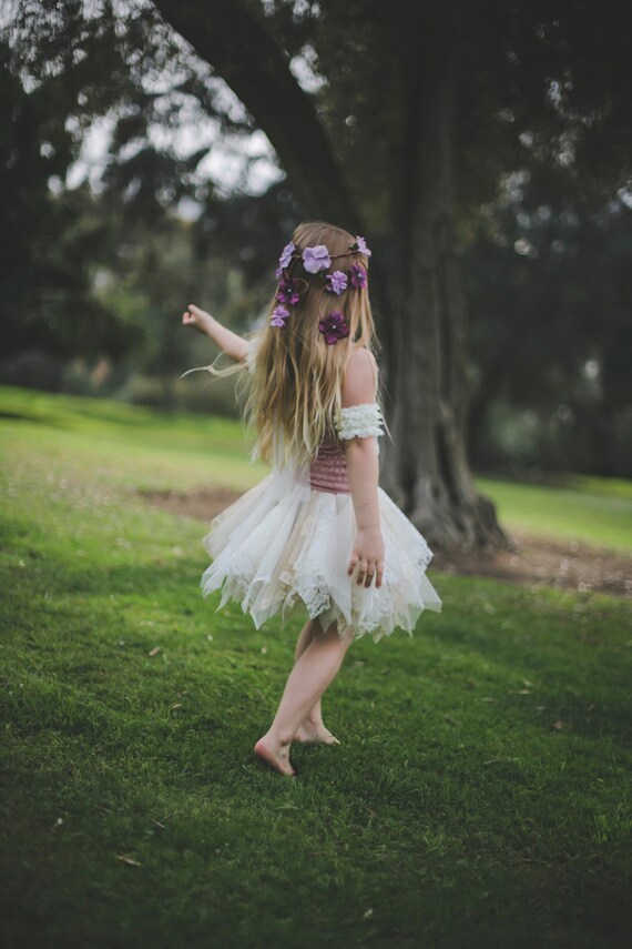 Items similar to Little Girl's Fairy Princess Flower Crown