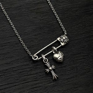 Chrome hearts necklace safety pin - Etsy 日本