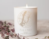 Engagement Gift, Any Map Candle, Personalised Engagement Gifts
