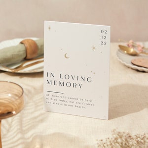 Placa Em Memória Amorosa | Placa De Casamento | Placa De Foamex Resistente A5 | Céu Noturno Celestial