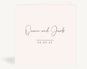 Romantic Script Folded Wedding Invitations - Classic Wedding Invites