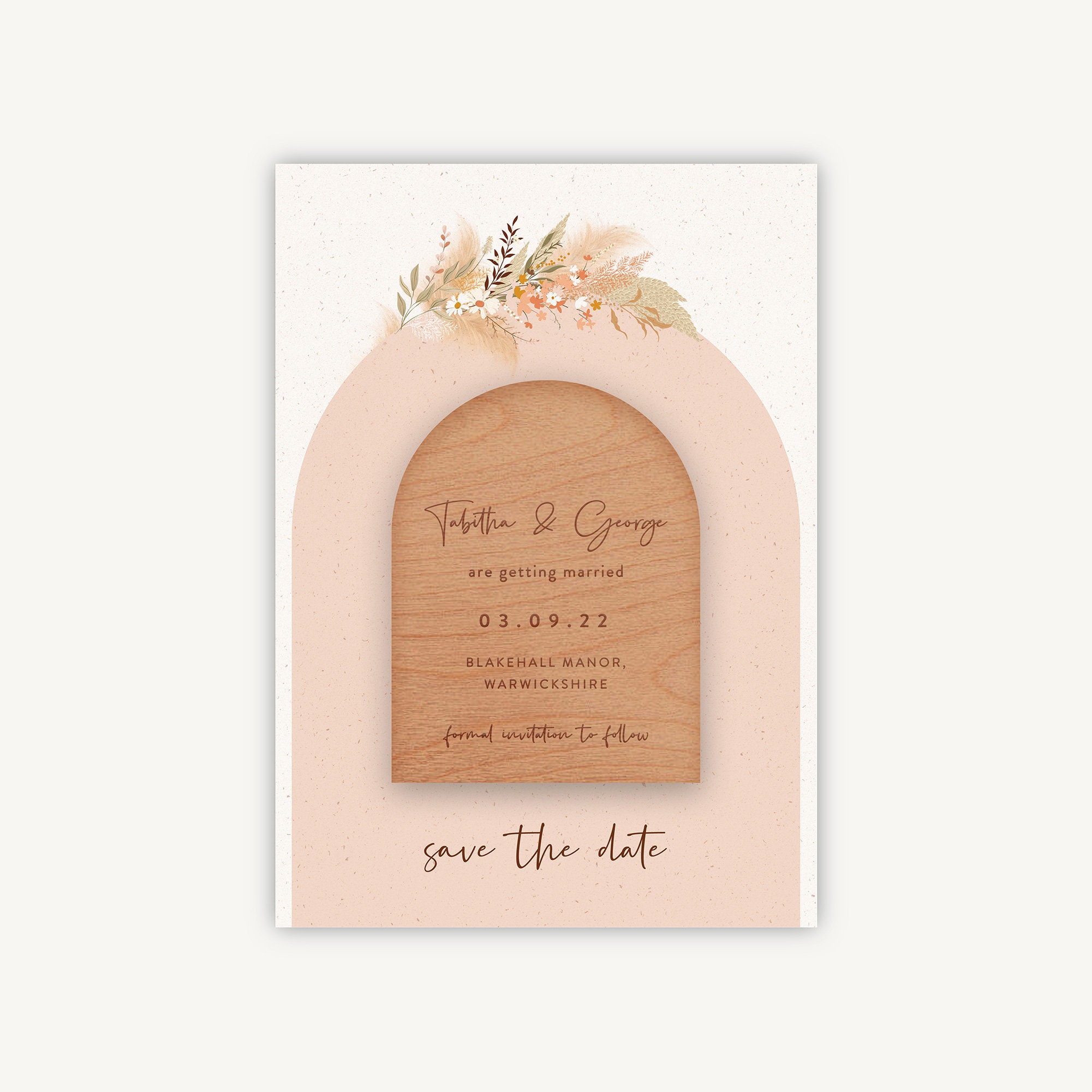 Save The Date, Magnet Modern Boho, Spring Summer Wedding