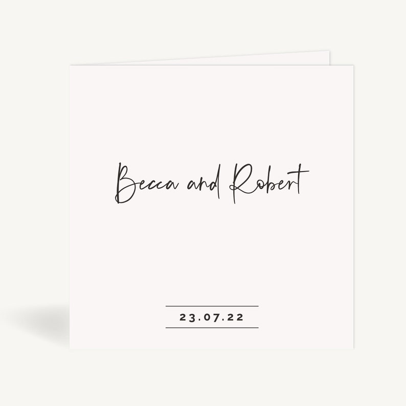 Modern Script Folded Wedding Invitation image 1