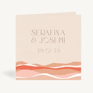 Custom Wedding Invitations - Folded Wedding Invitations - Beach Wedding Invites - Palm Beach
