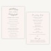 Simple Script Wedding Order of Service Sheet - Etsy UK