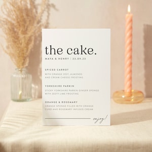 Hochzeitstorte Zeichen | Hochzeit Zeichen | A5 Robustes Foamex Schild | Moderne Serif