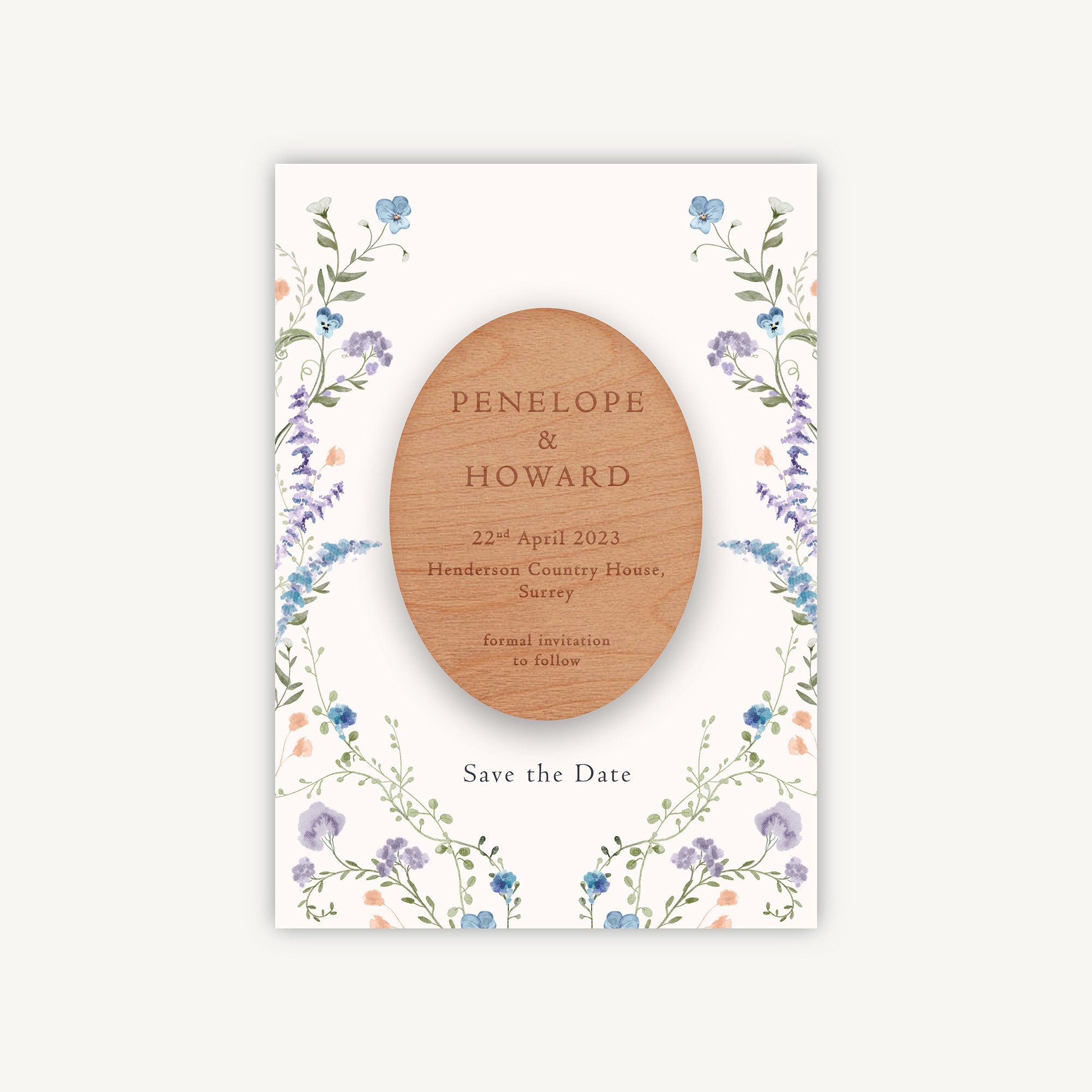 Save The Date, Magnet Regency Floral, Vintage Spring Summer Wedding