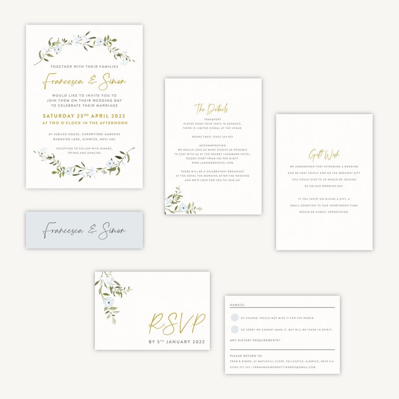 Spring Flowers Wedding Invitation image 3