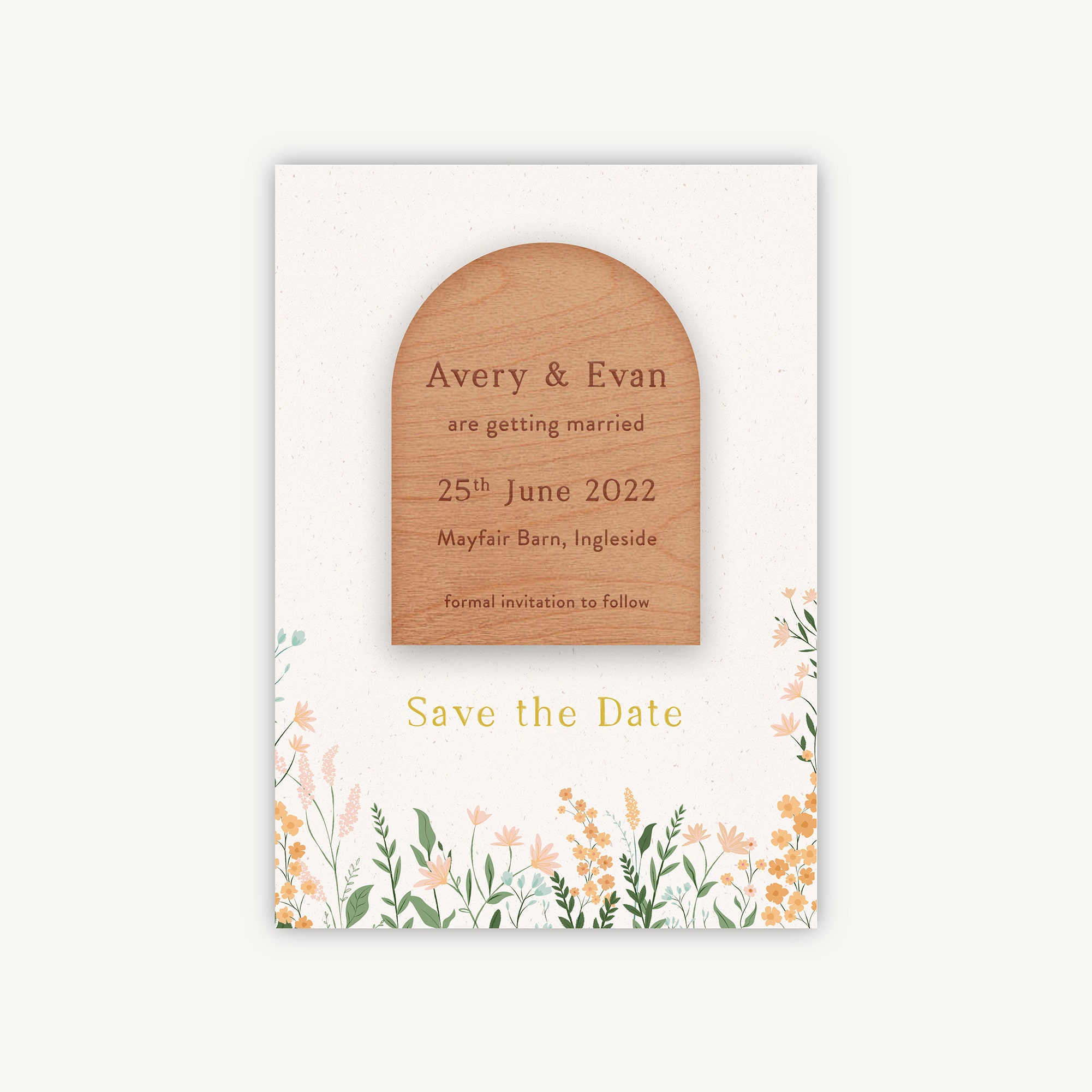 Save The Date, Magnet Summer Meadow, Floral Pastel Spring Wedding