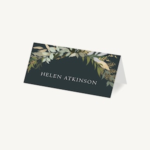 Wedding Place Cards - Personalised Place Setting - Wedding Place Card - Wedding Breakfast Table Cards - Wedding Seating - Winter Botanical