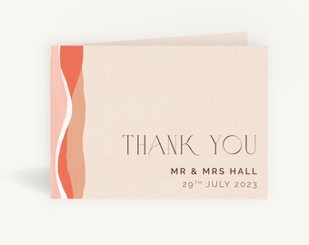 Palm Beach Wedding Thank You Card Folded