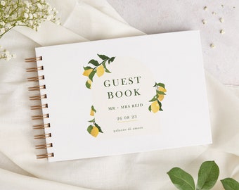 Amalfi Lemons Wedding Guest Book