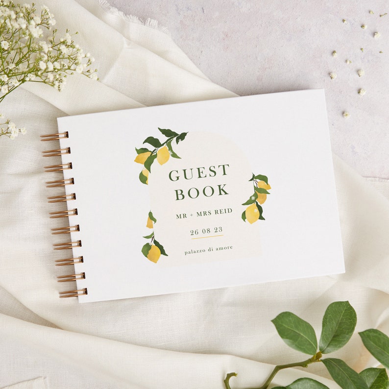 Amalfi Lemons Wedding Guest Book image 1