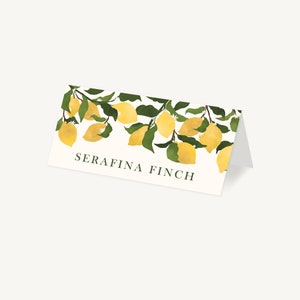 Wedding Place Cards - Personalised Place Setting - Wedding Place Card - Wedding Breakfast Table Cards - Wedding Seating - Amalfi Lemons