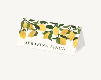 Amalfi Lemons Wedding Place Card
