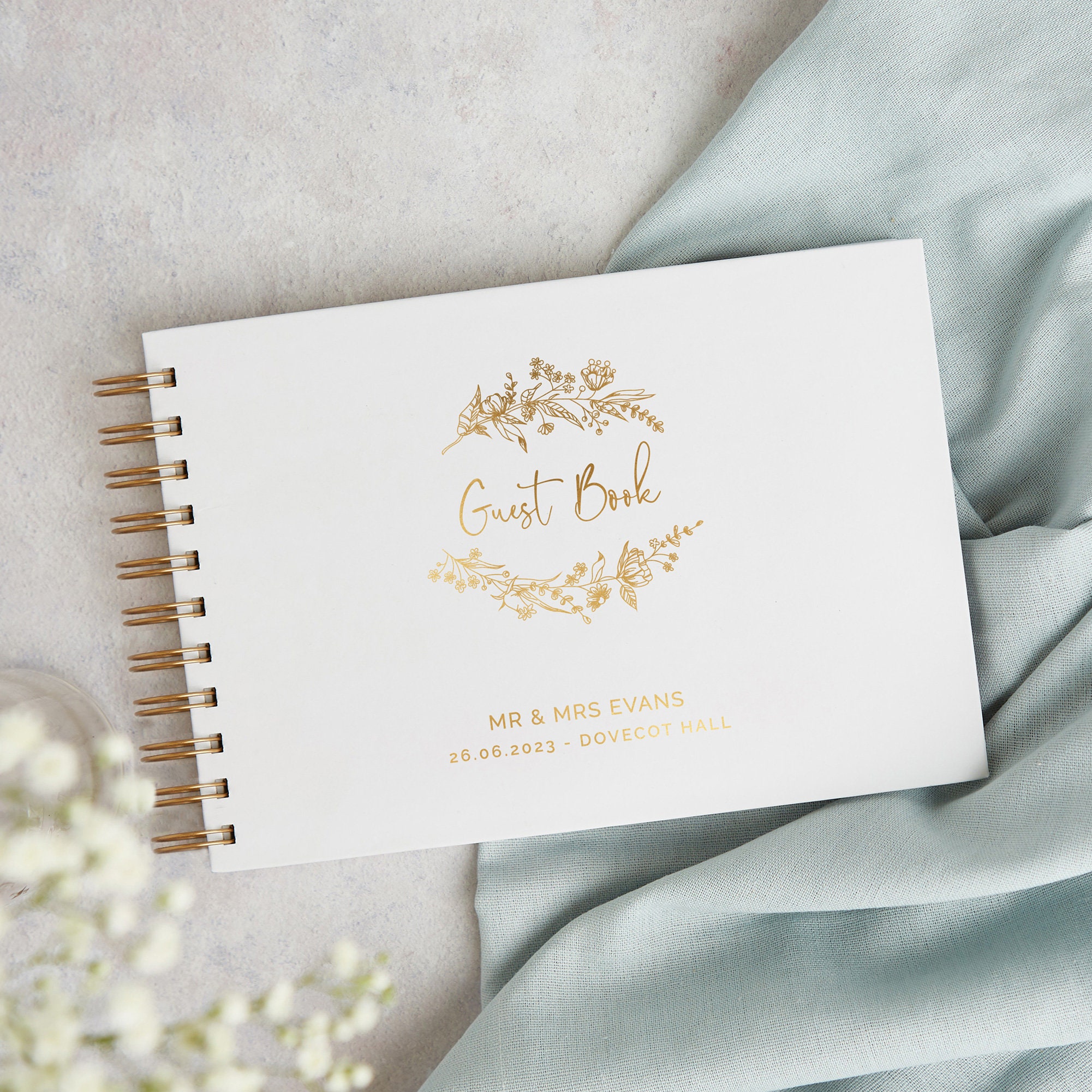 Wedding Guest Book Vintage Floral