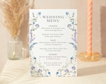 Wedding Menu Sign | Wedding Sign | A4 Sturdy Foamex Sign | Regency Floral