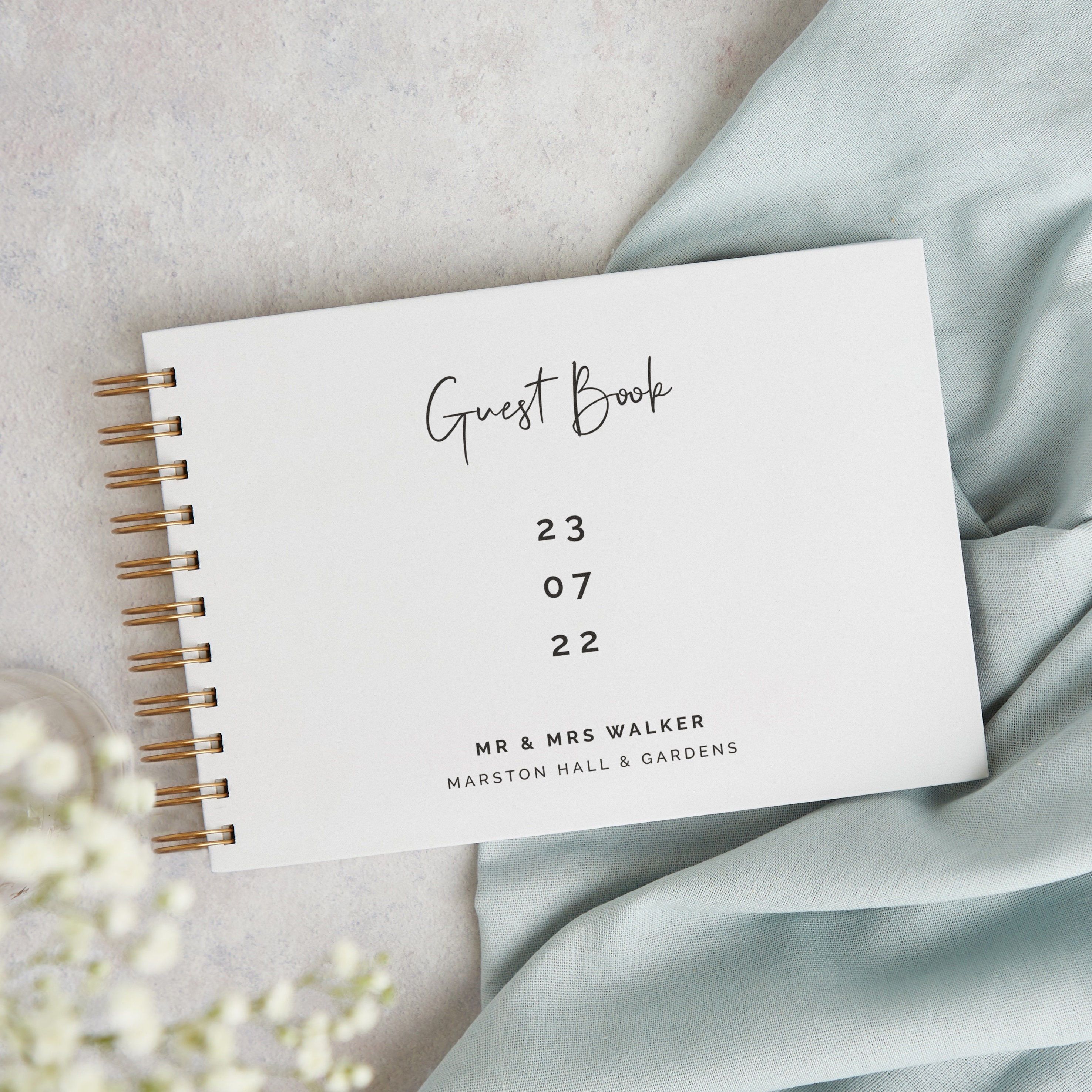 Modern Script Wedding Guest Book