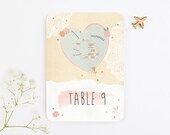 Wedding Table Numbers, Table Number Floral Map Wedding Table Number
