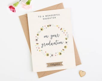 Daughter Graduation Card Personalised