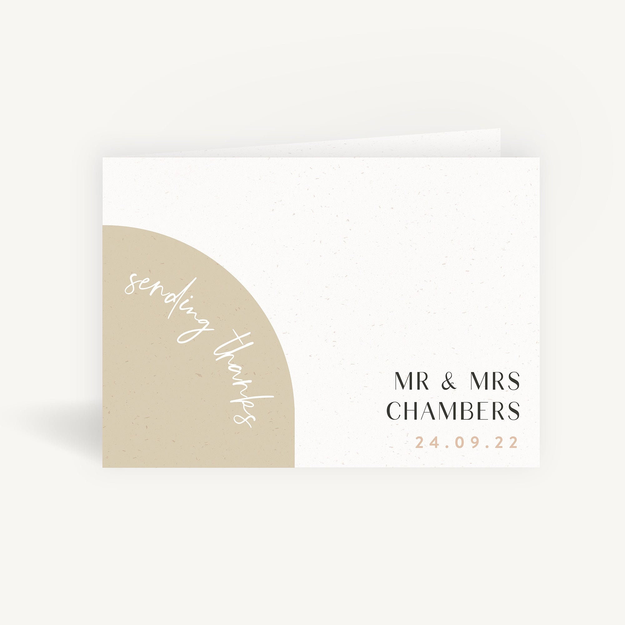 Minimalist Arch Wedding Thank You Cards - Personalised Folded Card - Etsy
