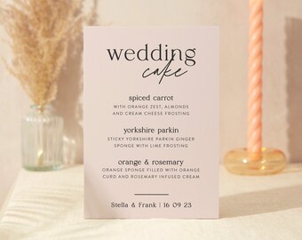 Wedding Cake Sign | Wedding Sign | A4 Sturdy Foamex Sign | Blush Script