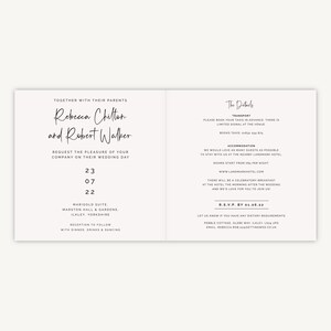 Modern Script Folded Wedding Invitation image 2