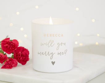 Will You Marry Me Personalised Candle