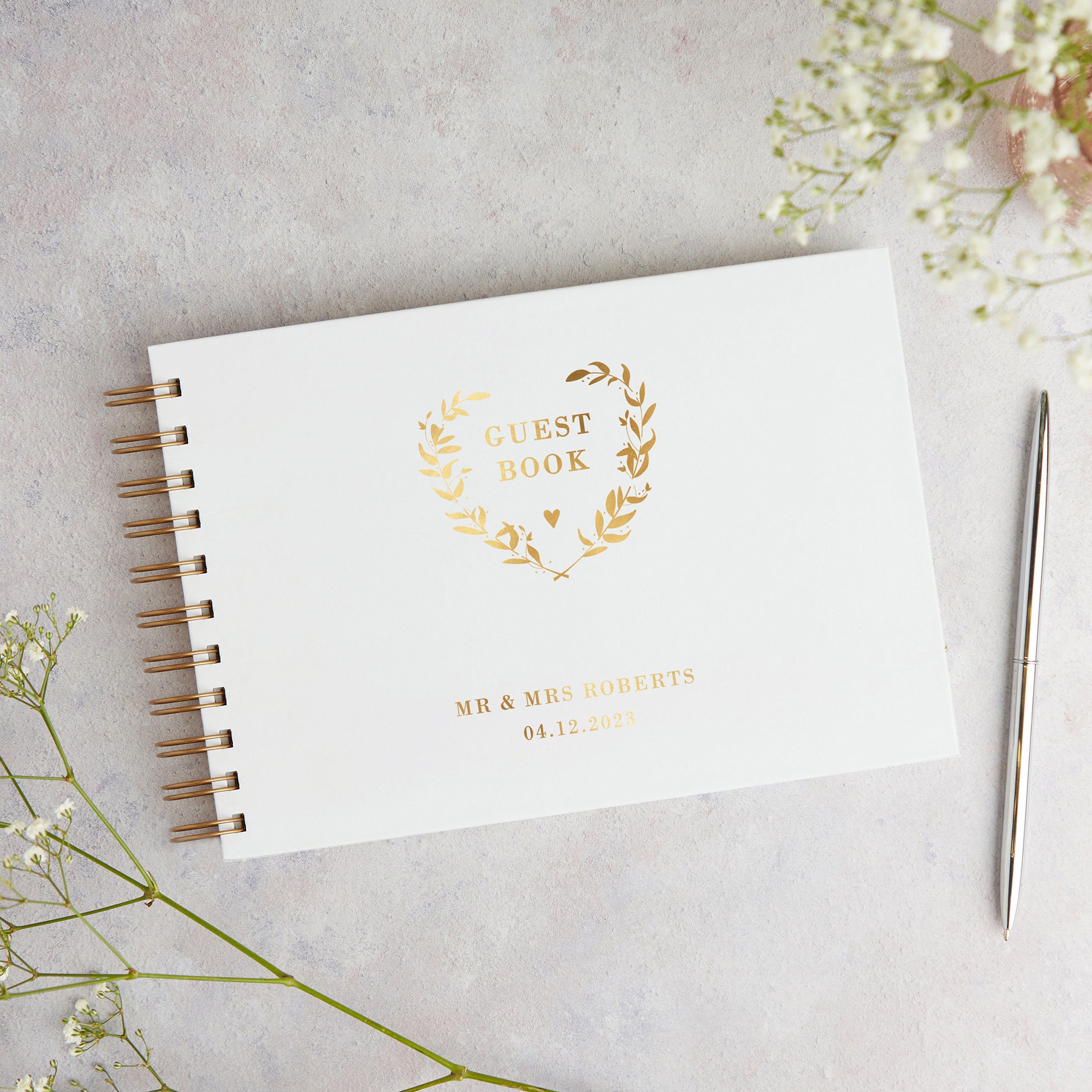 Wedding Guest Book Greenery Botanical