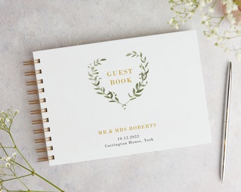 Greenery Botanical Wedding Guest Book