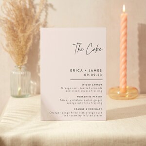 Hochzeitstorte Zeichen | Hochzeit Zeichen | A5 Robustes Foamex Schild | Minimale Schrift