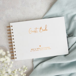 Wedding Guest Book Personalised Foil image 1